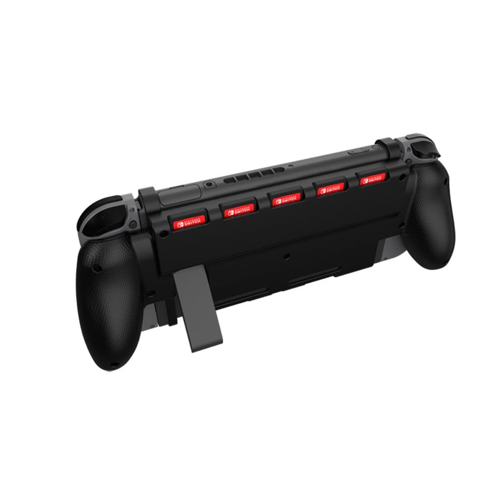 DRAGON SLAY Comfort Grip Case for Nintendo Switch - 5 x Game Card Storage Slots (Black)