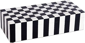 Handicrafts Home Handmade Puzzle Collection Decorative Jewelry Box Organizer – Keepsakes, Trinkets, and Home Decor – Antique Coffee Table Storage, Memory Box, Farmhouse Style Decor Check, 10x4.5x2.5