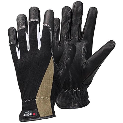 Ejendals 90040-9 Size 9 Tegera 90040 Leather Glove - Black/White/Green by Ejendals