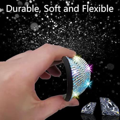 2pcs Bling Car Cup Holder Coaster, Anti-Slip Shockproof Universal Fashion Vehicle Cup Holders Coasters Insert Bling Crystal Rhinestone Automotive Interior Accessories for Women (AB)