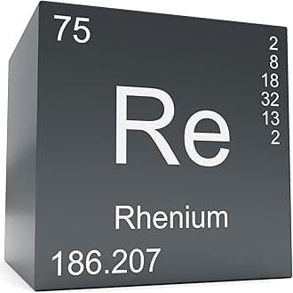 Moderock Rhenium 10mm Cube, High-Purity Re9999, 20.5g, Polished, Specialty Metal, Periodic Table