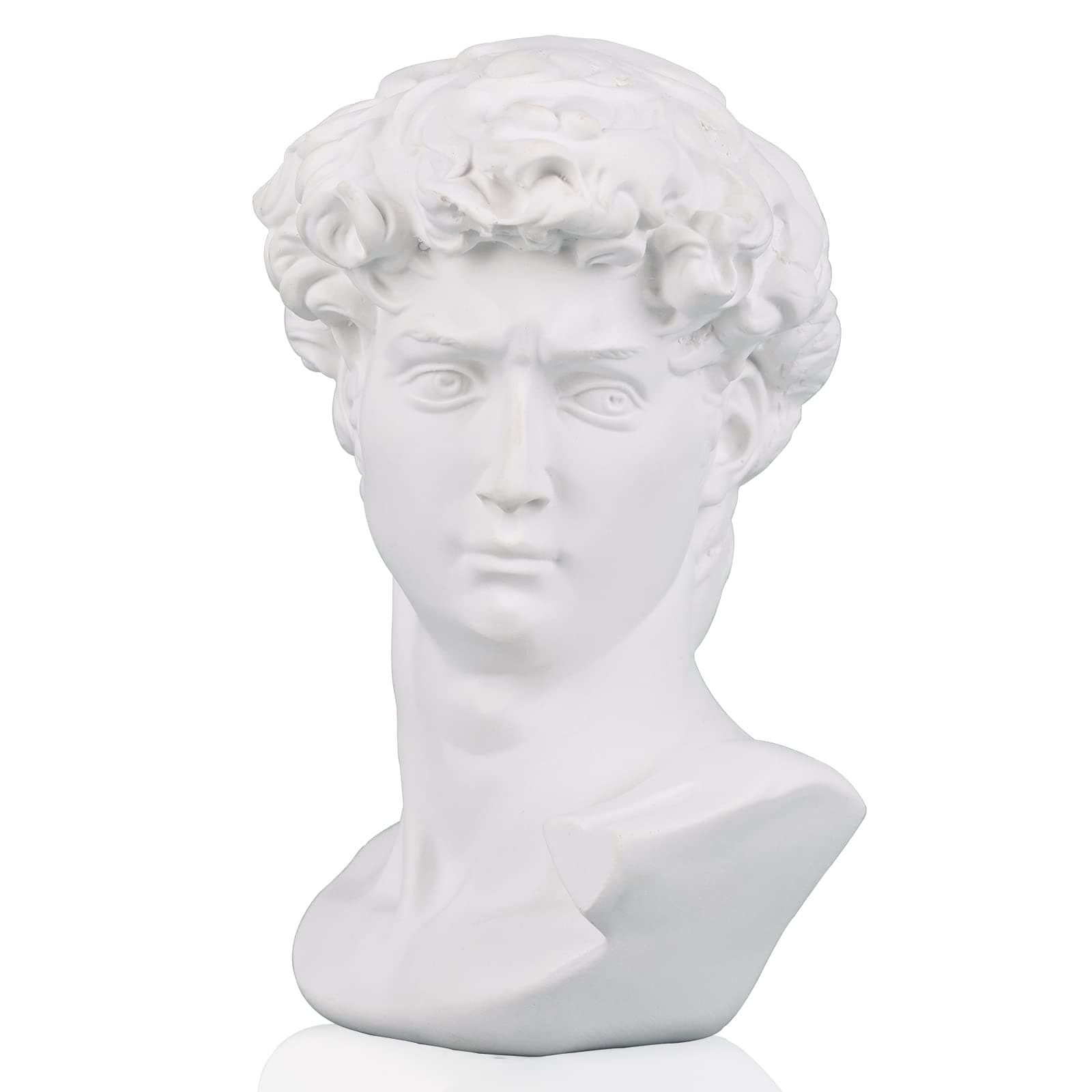 David Statue And Sculpture Fine art bust Greek Statue Decor, Resin Statue of David Used for Sketch Practice Aesthetics Statues and Sculptures and Indoor Filling Space for Living Room,Bedroom and Study