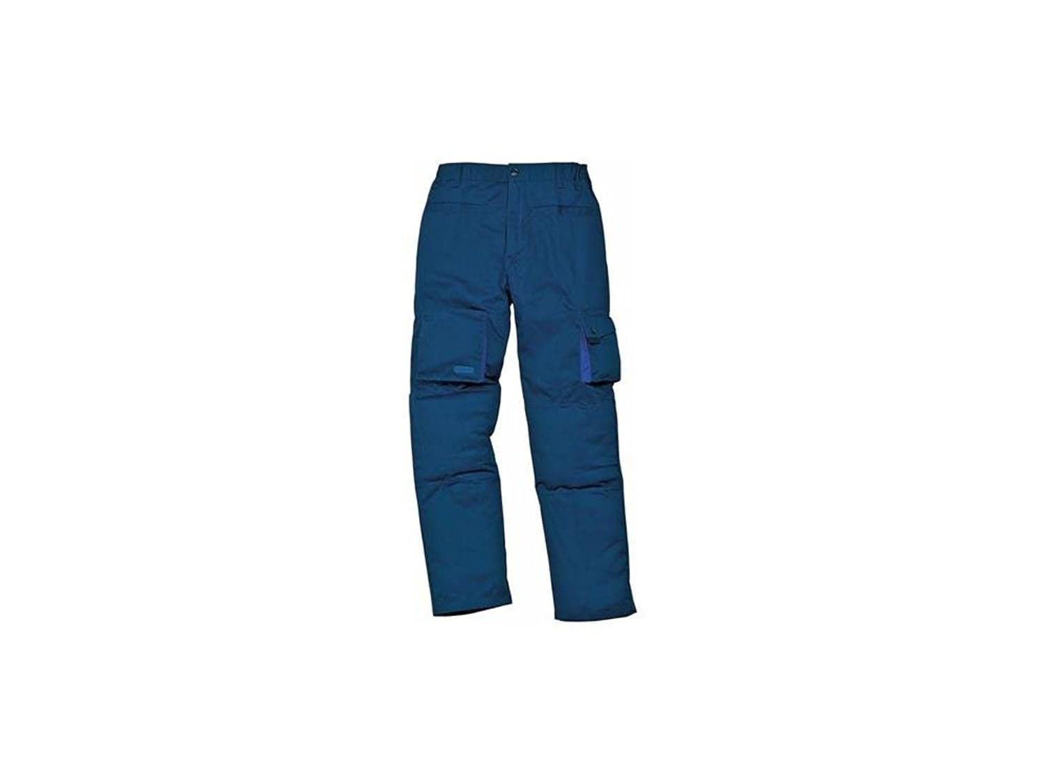 Panoply Workwear Mach2 Trousers Work Pants with Knee Pad Pockets (X-Large - 34"-38" Waist - 32" Leg, Navy with Royal Blue Trim)