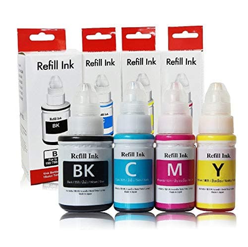 R C PRINT Compatible Refill Ink Bottles for Canon G Series Printer PIXMA G1000 G1010 G2000 G2002 G2010 G2012 G3000 G3010 G3012 G4000 G4010 (345ML, 135ML Black,70ML Cyan,70ML Yellow,70ML Magenta)