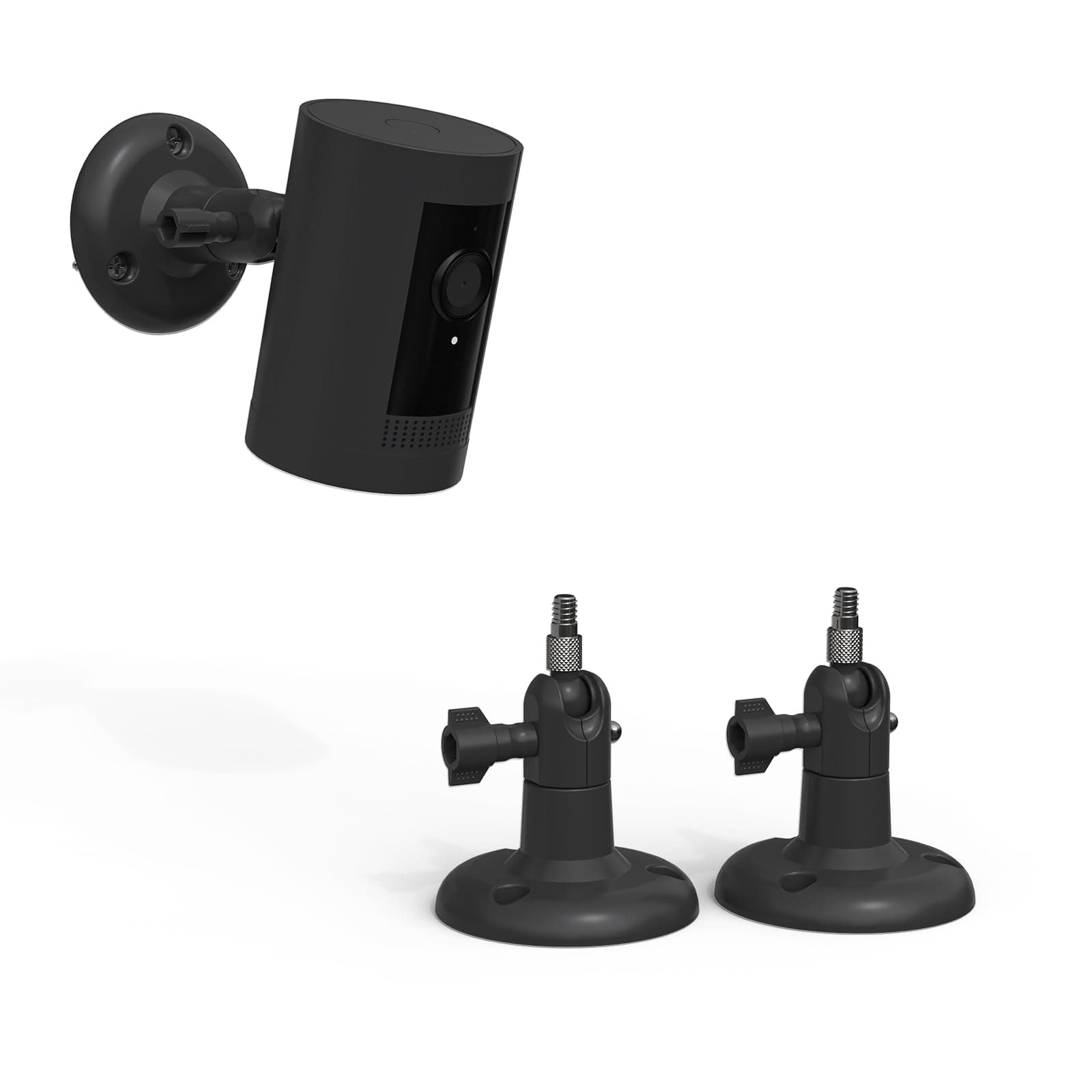 HOLACA2-Pack Camera Mount for Stick Up Cam/Pro/Indoor Cam/Wyze Cam/Eufy Cam/Arlo Cameras, Suitable for All Cameras with Standard 1/4 Thread Holes, Black