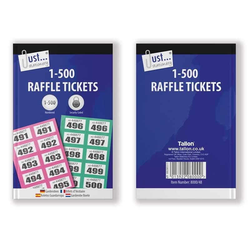 Just Stationery 1-500 Cloakroom Ticket