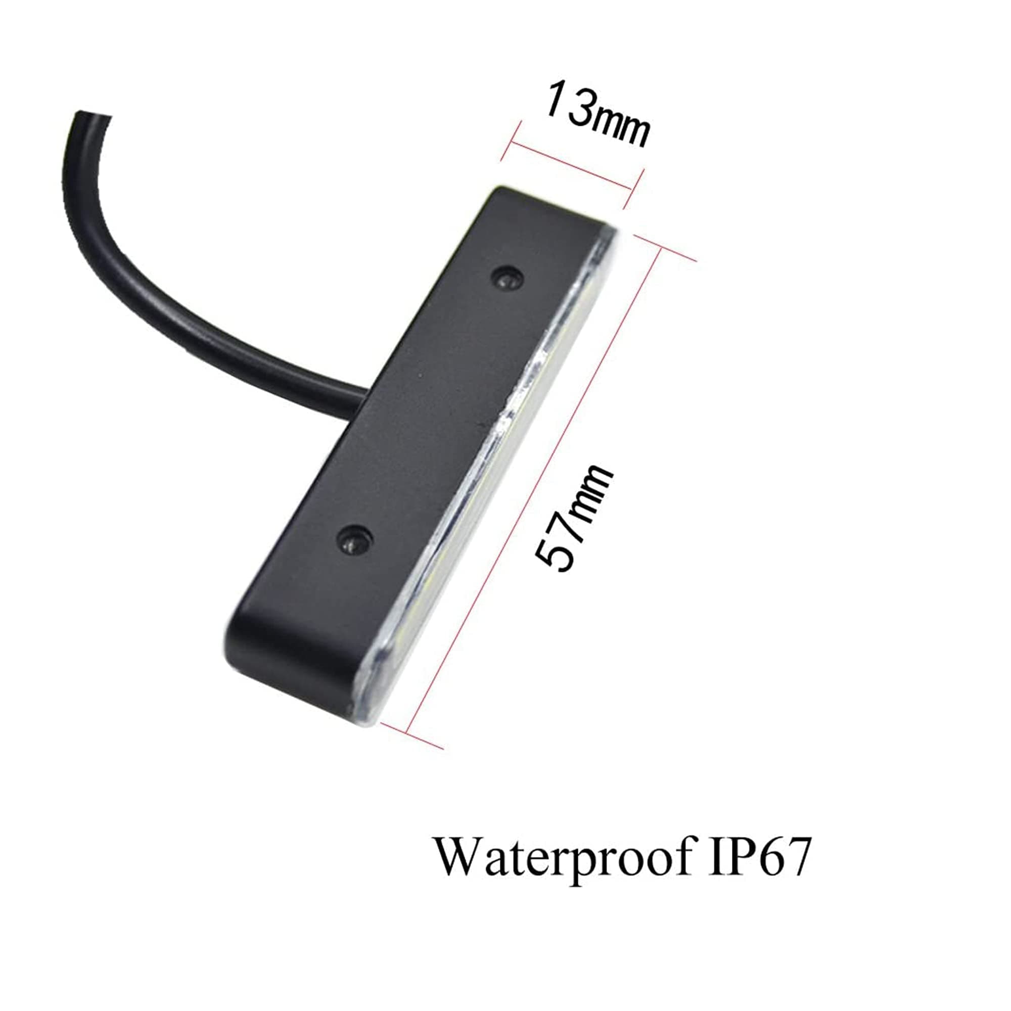 1Pcs 15 Red Leds Waterproof Motorcycle Led License Plate Light,Brake Stop Light,Tail Light,Trailer Light,Side Marker Light,Signal Warning Light for Motorcycle Scooter Bike ATV Car RV SUV