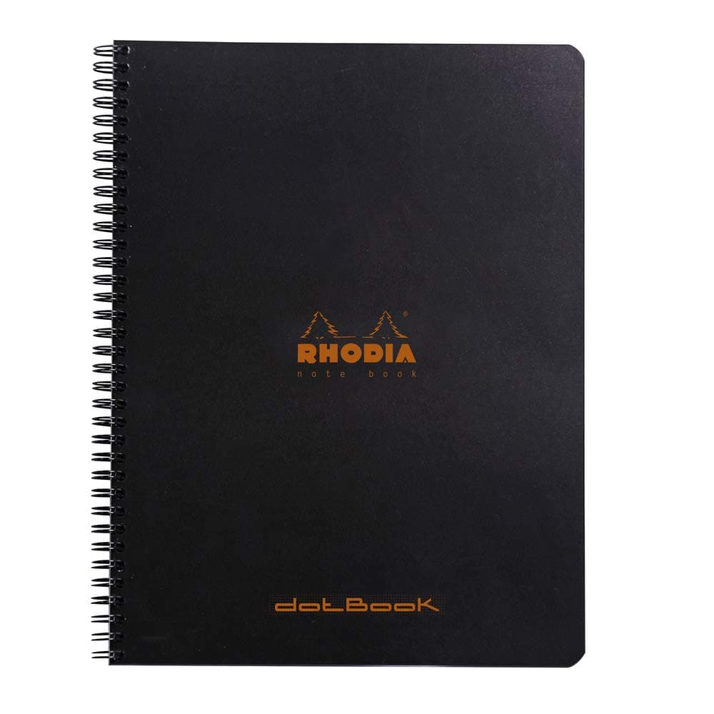 Rhodia Classic Black Wirebound Dot Ruled Notebook - A4+ - 297 mm x 225 mm
