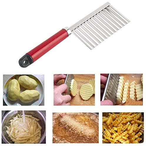 Potato Wavy Edged Knife Multifunction Stainless Steel Fruit Cutting Cooking Tool