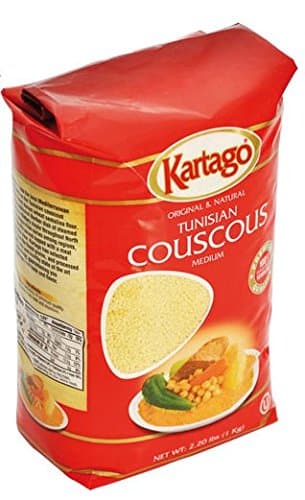 Authentic Tunisian Couscous - Medium Grain Dried Couscous, from Kartago - 1-Kg Bag, Pack of 2