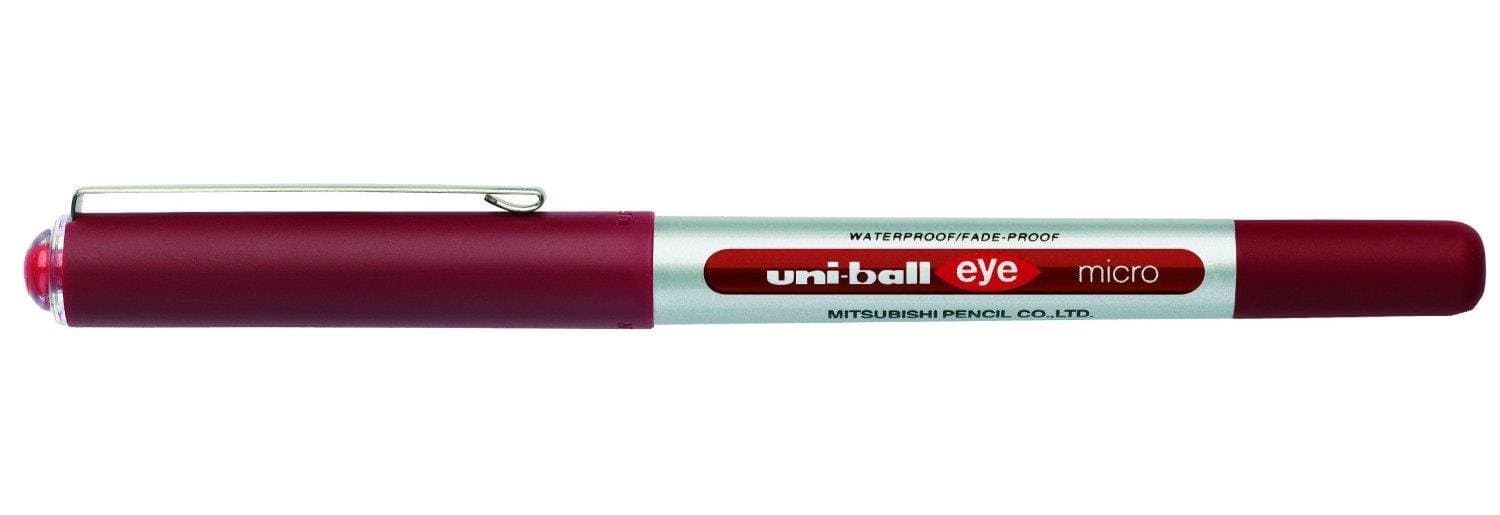 162560000 0.5 mm Nib UB-150 Eye Micro Rollerball Pen - Red (Pack of 12)