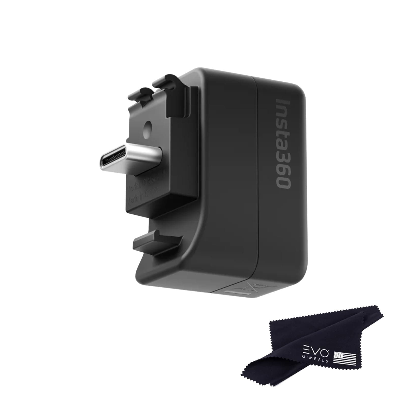 Insta360 X5/X4 Air Mic Adapter, External Microphone Adapter X5 Camera,Type-C and 3.5mm Audio Ports Support Charging While Recording