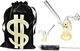 Glass Oil Burner Honey/Meth Bong 4 Inch Included Velvet Pouch & Accessories