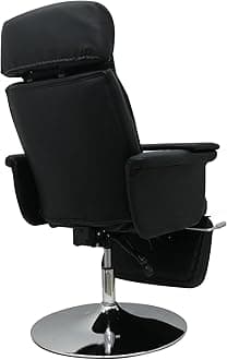 INTSUPERMAI Beauty Salon Chair Deck Chair Massage Table Bed Folding Chair No Locking Function with Air Pressure Adjustable Max Load 440lb for SPA Salon Tattoo Equipment Home Office Chair (Black)