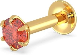 Malabar Gold & Diamonds Yellow Gold Nose Pin for Women 22 k | 22k BIS Hallmark (916) Nose Stud for Women and Girls with Piercing