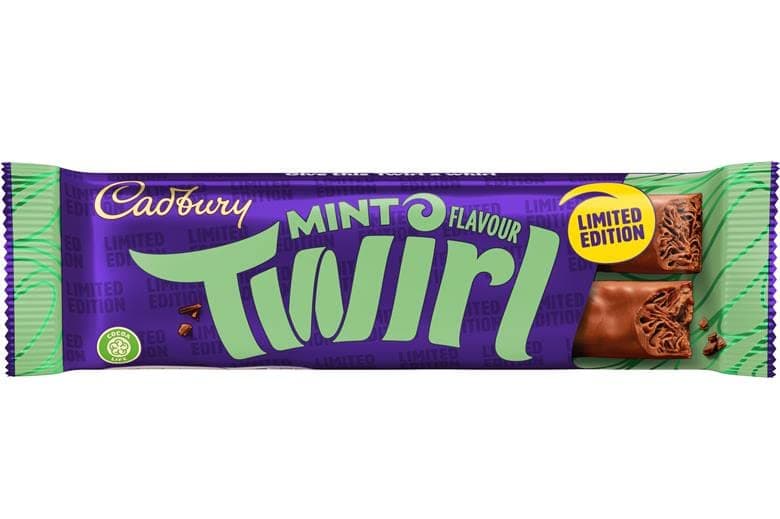 Cadbury Twirl Mint Limited Edition x 12 Bars
