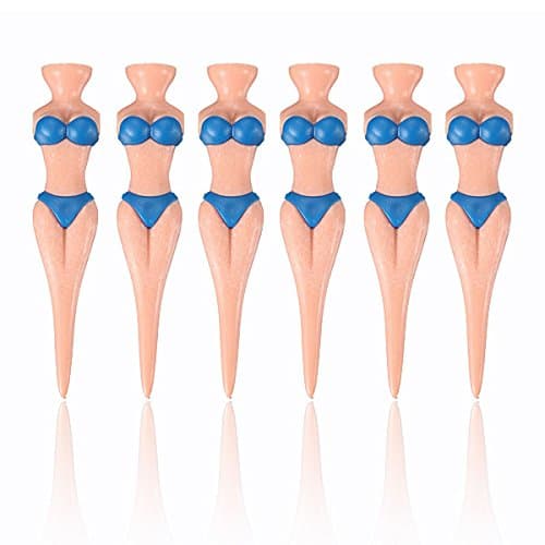 6pc/Set Golf Tees Plastic Sexy Bikini Lady Golf Tees Castle Tee Height Control 78mm Golf Accessories