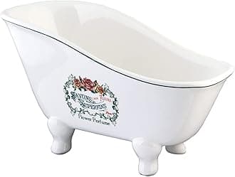 Kingston Brass BATUBSRW Aqua Eden Mini Ceramic Slipper Bathtub, 8-1/16-Inch x 3-7/8-Inch x 4-1/2-Inch, White