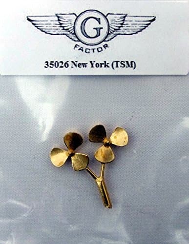 G Factor GFM35026 1:350 USS New York Propellers (for use with The Trumpeter kit) [Model KIT Accessory]