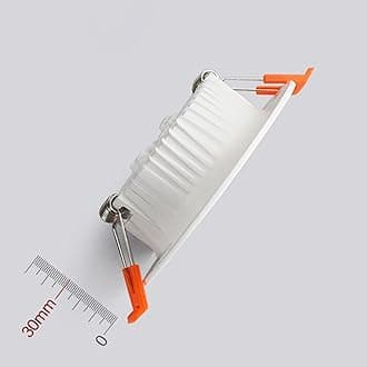 7W LED Recessed Ceiling Spotlights, 4000K Neutral White Ultra Slim Panel Light, Cut Φ80-90mm, AC110-240V Round Downlights for Living Room Office, 1 Pack