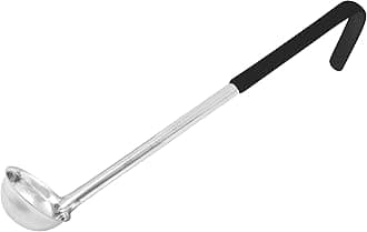 Winco Prime One Piece Stainless Steel Ladle, NSF Listed, 4 Ounce, 14.5", Black