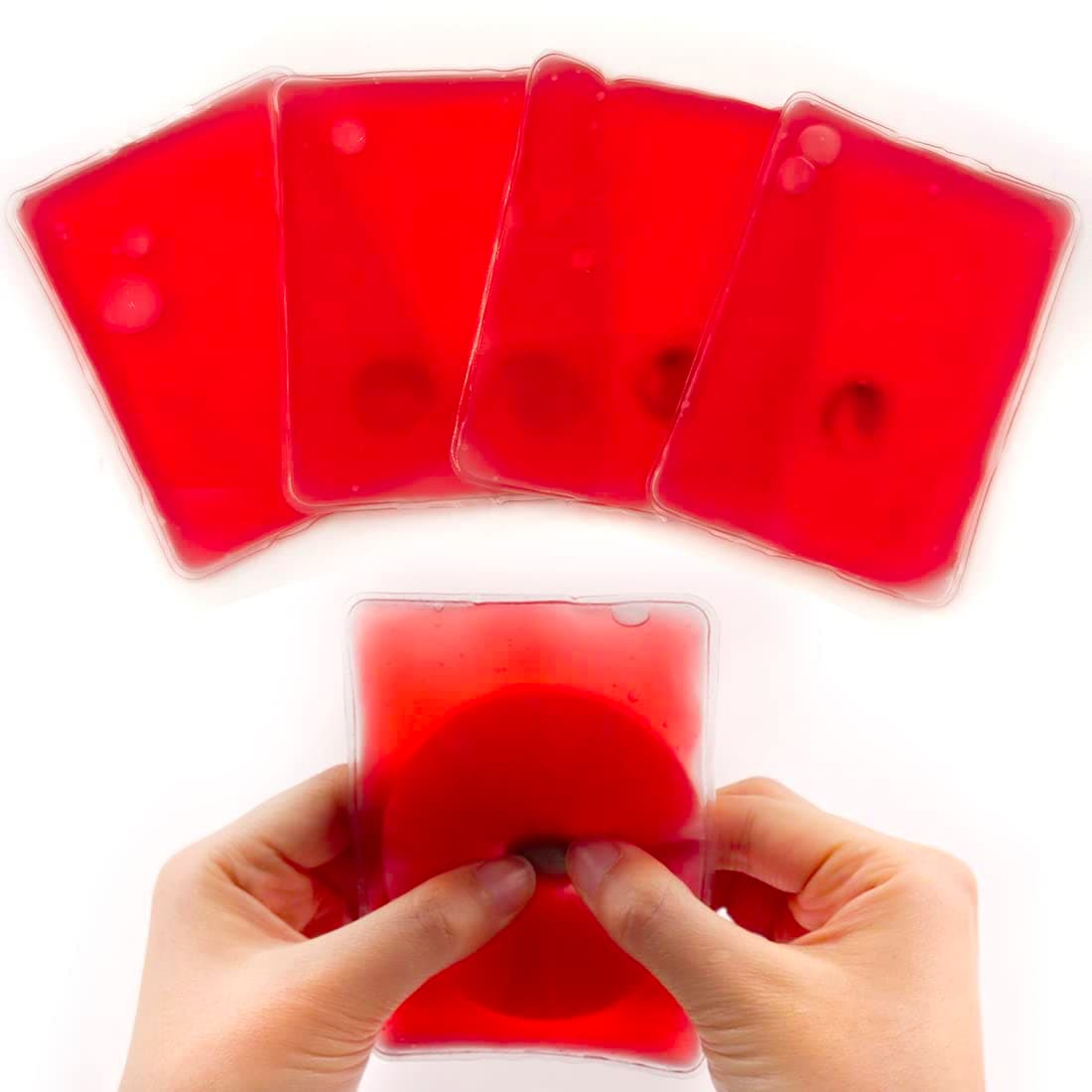 Reusable Pocket Hand Warmers, Click Activated Instant Heat Packs, Snap It Hot/Cold Gel Heating Pad for Pain Relief, Sore Muscles, Stiffness, Aches, Instant Hot Pad, Hot Compress