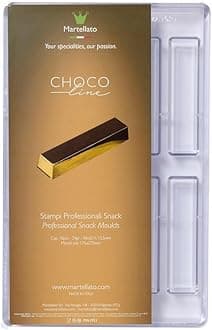 Polycarbonate Chocolate Mold, Rectangle/Half-Round Bar Rectangle 96mm transparent MA1921