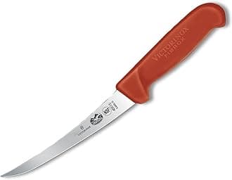 Swiss Army 5.6601.15 Curved Semi-Stiff Boning Knife w/ 6" Blade, Red Fibrox® Pro Handle