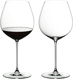 RIEDEL 6449/07 Riedel Veritas Old World Pinot Noir Red Wine Glass, Pair Set, 23.7 fl oz (705 ml)