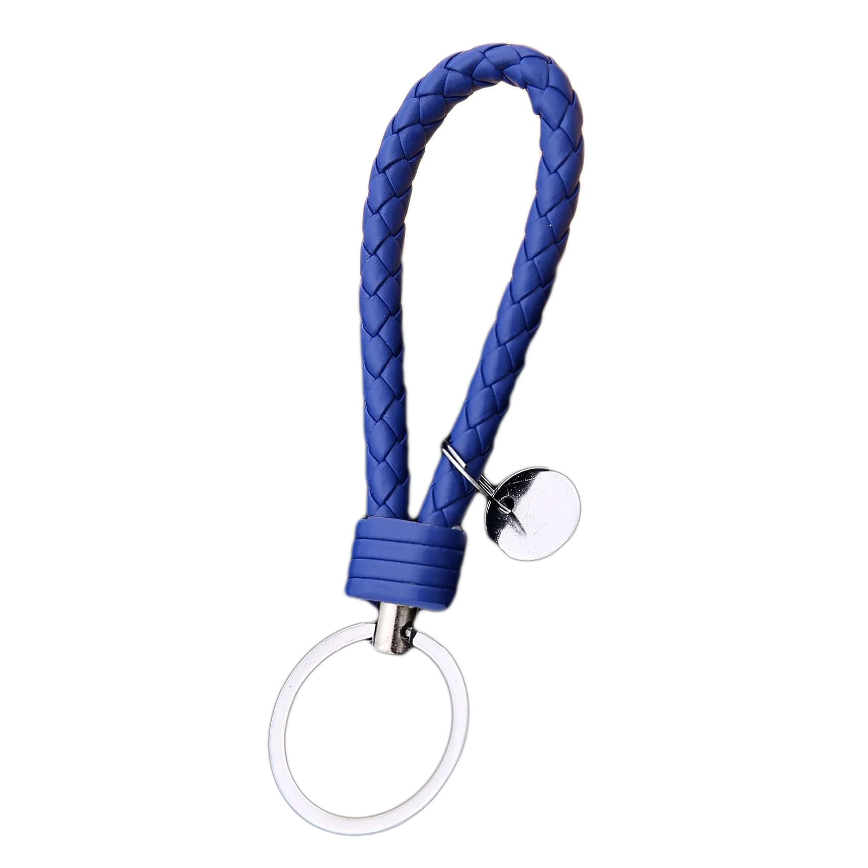 Beuya Keychains with Creative Details Pendant Woven Key Ring Lanyards - Key Chain for Women and Men (Blue)