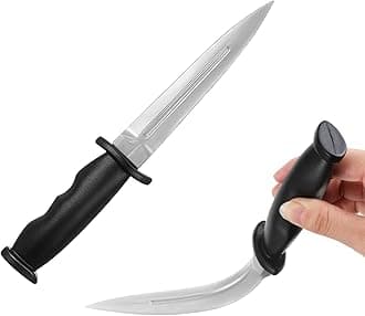 2 Pcs Rubber Martial Art Training Knife Fake Knife Rubber Training Weapon Toy for Martial Art equipment