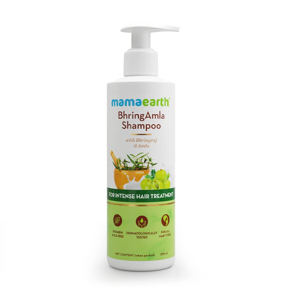 MAMAEARTH Bhring Amla Shampoo, 250 ml
