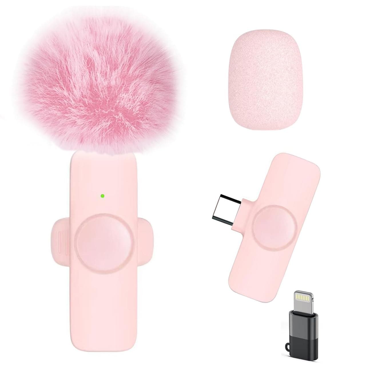 Professional Wireless Mini Microphone for iPhone 17/16/15, Android Phone, Cordless Omnidirectional Lavalier Lapel Mic, Plug-Play Microphone for Interview Video Podcast Vlog