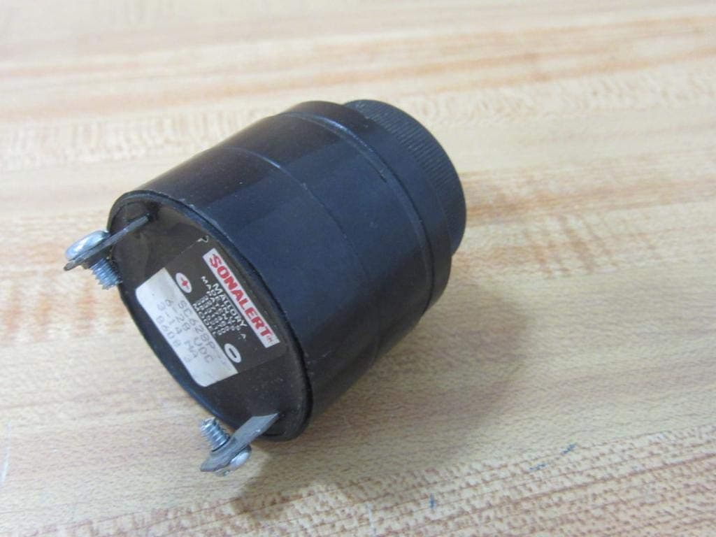 Mallory Sonalert, SC628P, Buzzers Indicator, Internally Driven Piezo 6~26mA 2.9kHz 68dB @ 6V, 61cm Panel Mount Screw Terminal, Quick Connect Tab - 0.250" (6.35mm)