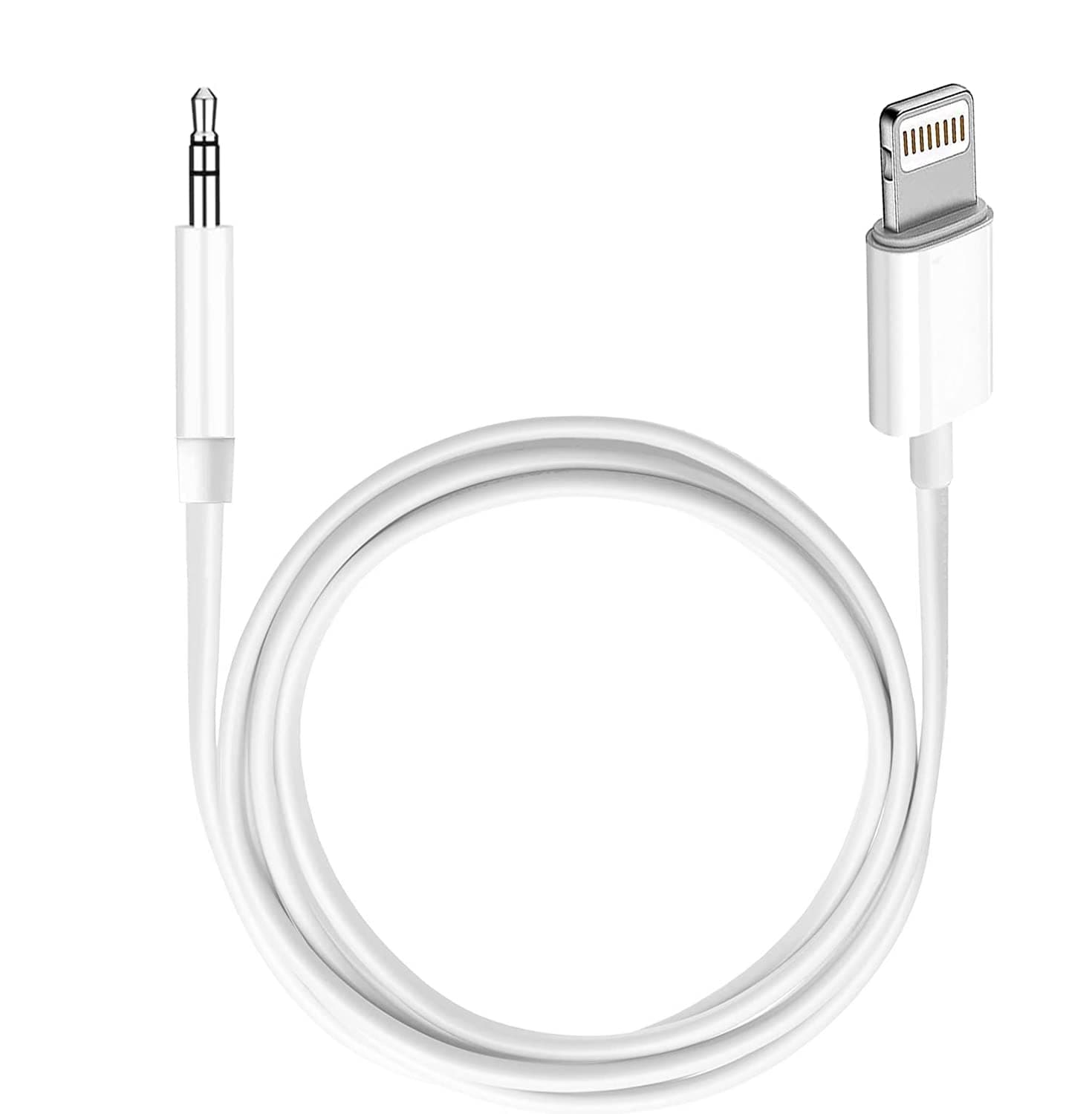 (Apple MFi Certified) iPhone AUX Cord,Lightning to 1/8 Inch Audio Cable,3.3ft, Headphone Jack Adapter Male Aux Stereo Audio Cable Compatible for iPhone 14/13/12/11/XR/X/8/7 (White)