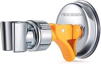 Adjustable Shower Head Holder, Bathroom Suction Cup Handheld Showerhead Bracket (Yellow-1)