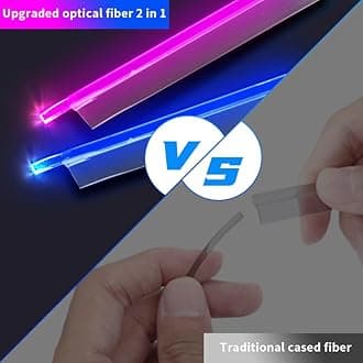 Upgraded 6-in-1 Car Ambient Lighting Kit, 315-inch Pre-Threaded Fiber Optic, APP & Remote Control, 16 Million Colors, Music Sync, High Brightness LED Interior Lights for Cars, Trucks, SUV