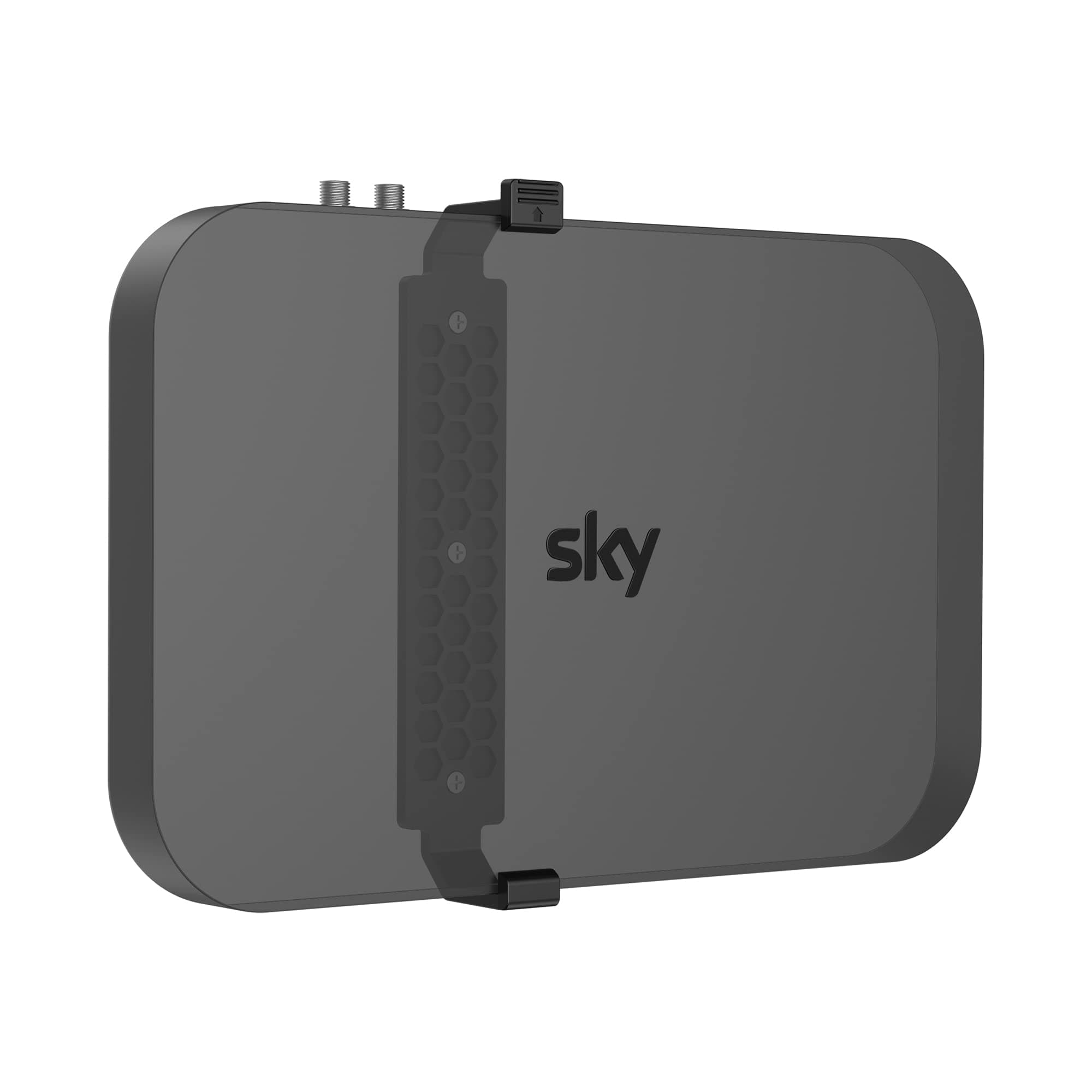 Cozycase Sky Q Wall Mount Bracket with Fixings - Sky Q Box Clip Holder Behind TV for 1TB/2TB TV Box, Space Saving & No Signal Loss, Black