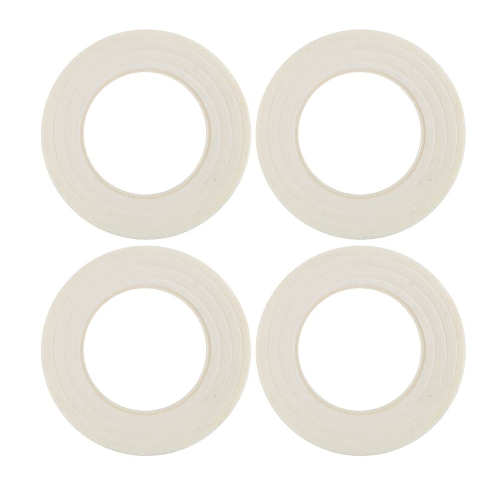 DECORA 1/2" Wide 4 Pieces White Floral Stem Wrap Tapes for Florist Arrangement