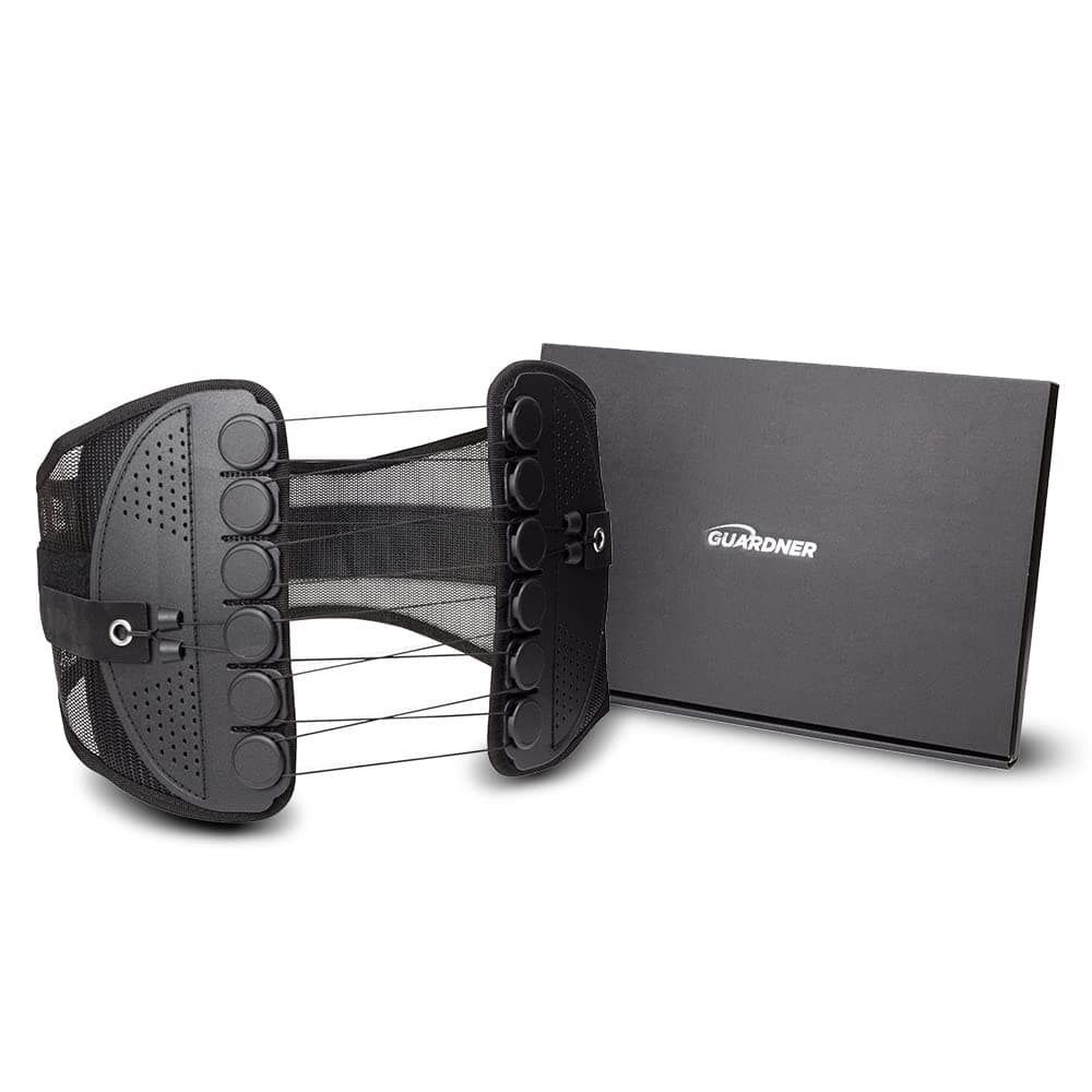 GUARDNER Lumbar Support Back Brace (Official) - Relief from Back Pain, Breathable Design, Lower Back Belt, Posture and Spine Support (M size, 29-33 in)