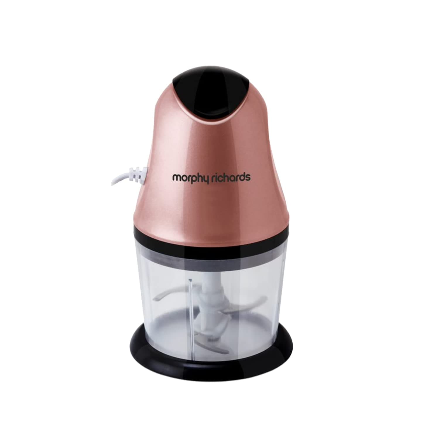 Mini Chopper | 300W | Electric Chopper for Kitchen | Dual SS Blade | 840ml Bowl | Push Button Start | Chop, Mince, Dice, Whisk, Blend | 2-Year Warranty | 【Rose Gold】