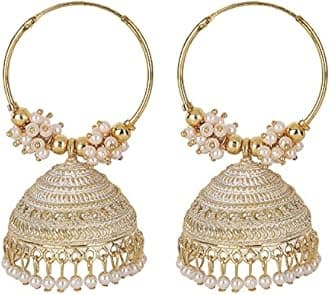 Shining Diva Fashion Latest Stylish Traditional Hoop Jhumki Earrings for Women & Girls