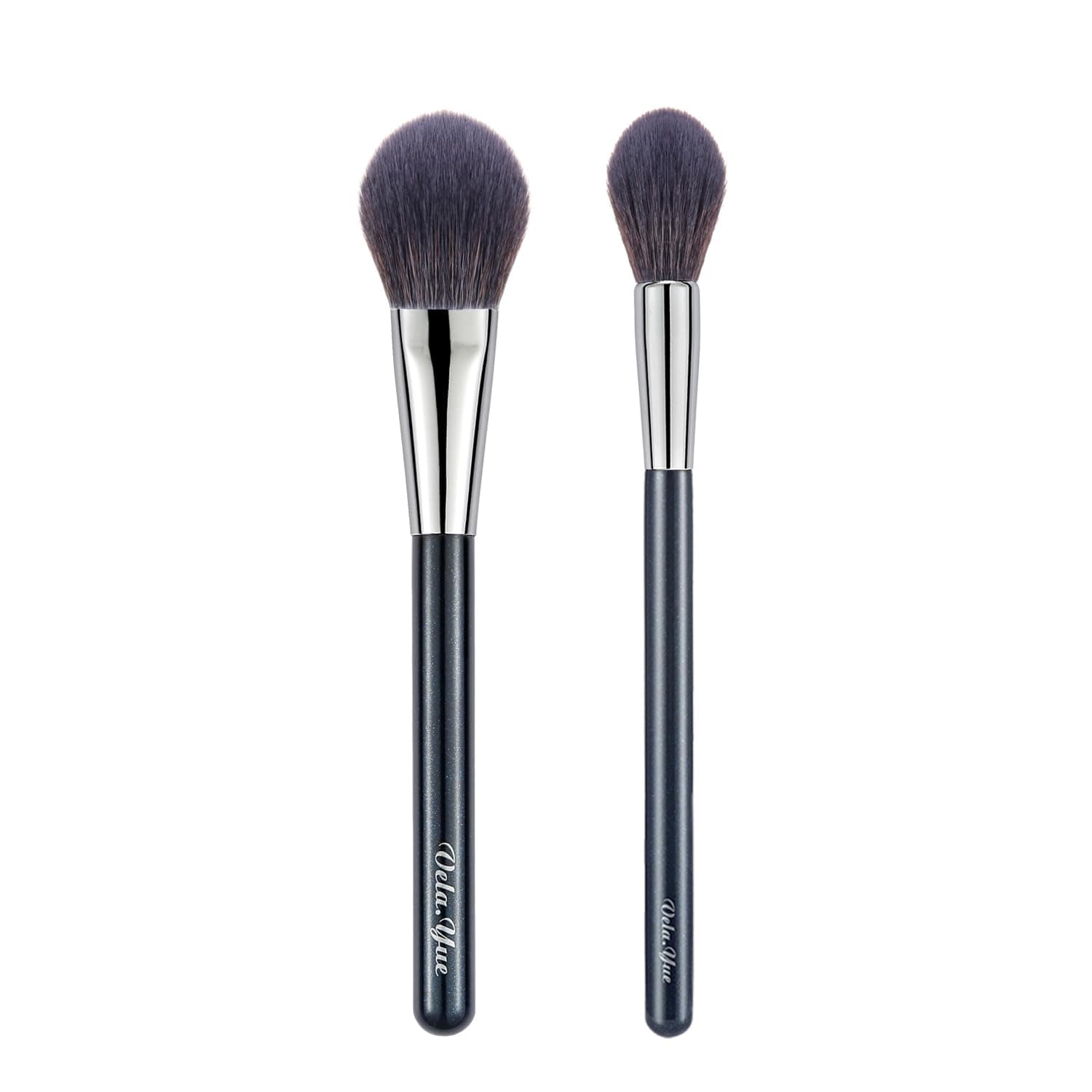 2pcs Makeup Brushes Set for Face Powder Blusher Highlighters Luminizers Cosmetics Beauty Tools Kit