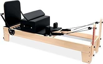 Professional Pilates Reformer Machine with Jumpboard, Reformer Box, and Foot Straps – Studio-Grade Pilates Equipment for Home Use, Adjustable Resistance & Smooth Glide System