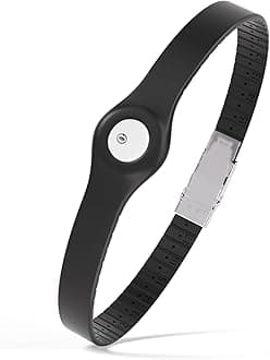 Divoti Glucose Monitor Sensor Cover Armband Compatible for Freestyle CGM Libre 3| Silicone Adjustable Trim to Fit, & Quickly Put-on- Waterproof, Hypoallergenic Black