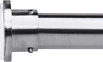 Room/Dividers/Now Tension Curtain Rod - Tension Window Rod - Bedroom, Kitchen Rod - Long, Heavy Duty, Adjustable Extension Curtain Rods by Room Dividers Now (48-80 Inches, Silver)