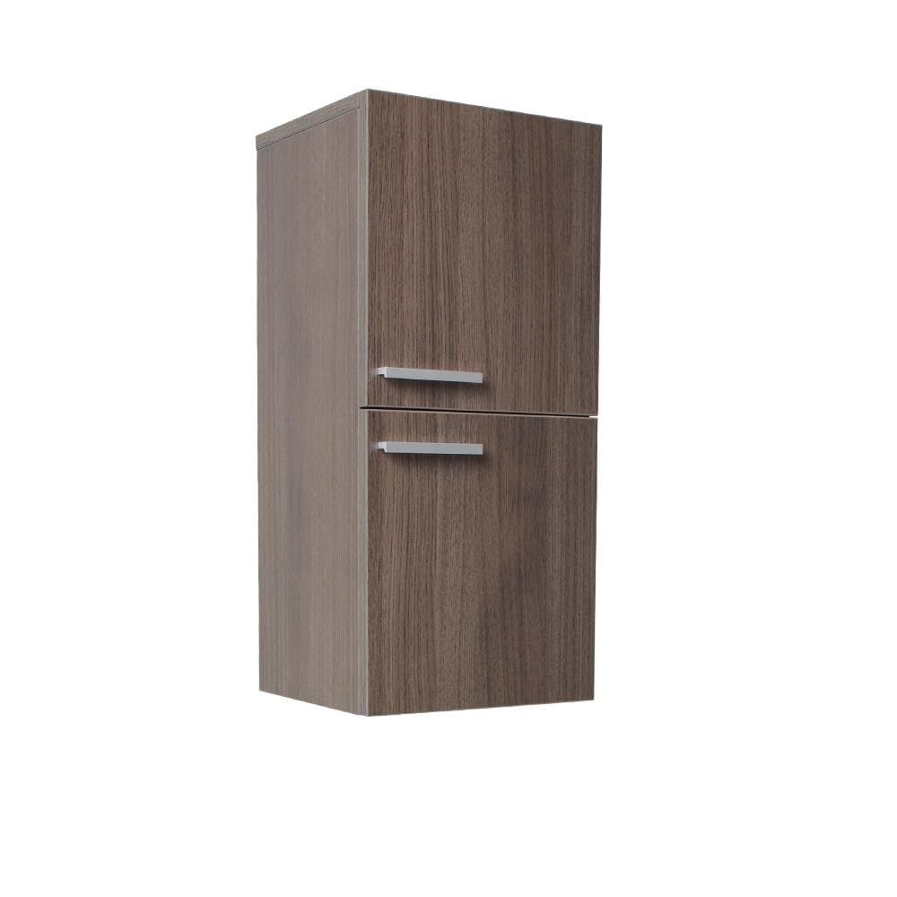 Fresca Bath Bathroom Linen Side Cabinet with 2 Storage Area, Gray Oak