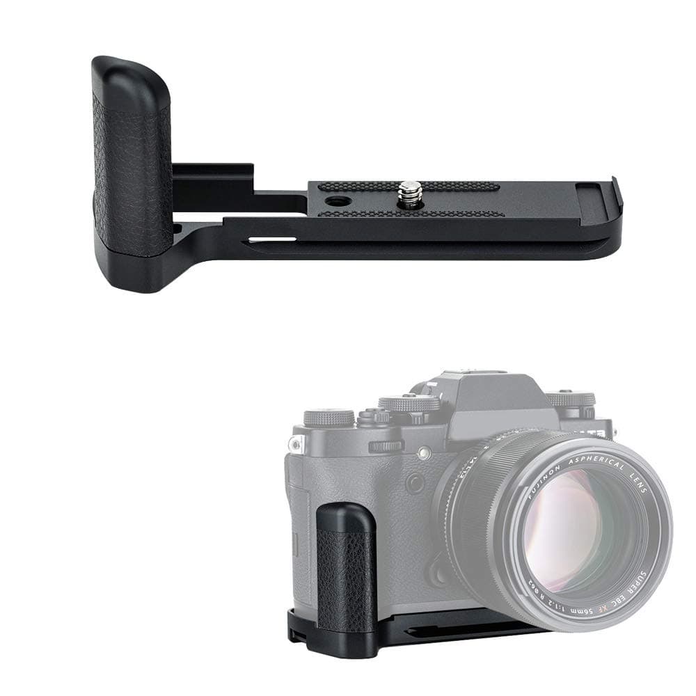 JJC Metal Hand Grip Quick Release Plate L Bracket Holder for Fujifilm X-T3 X-T2 Camera, Replaces Fuji MHG-XT3 MHG-XT2 Handgrip