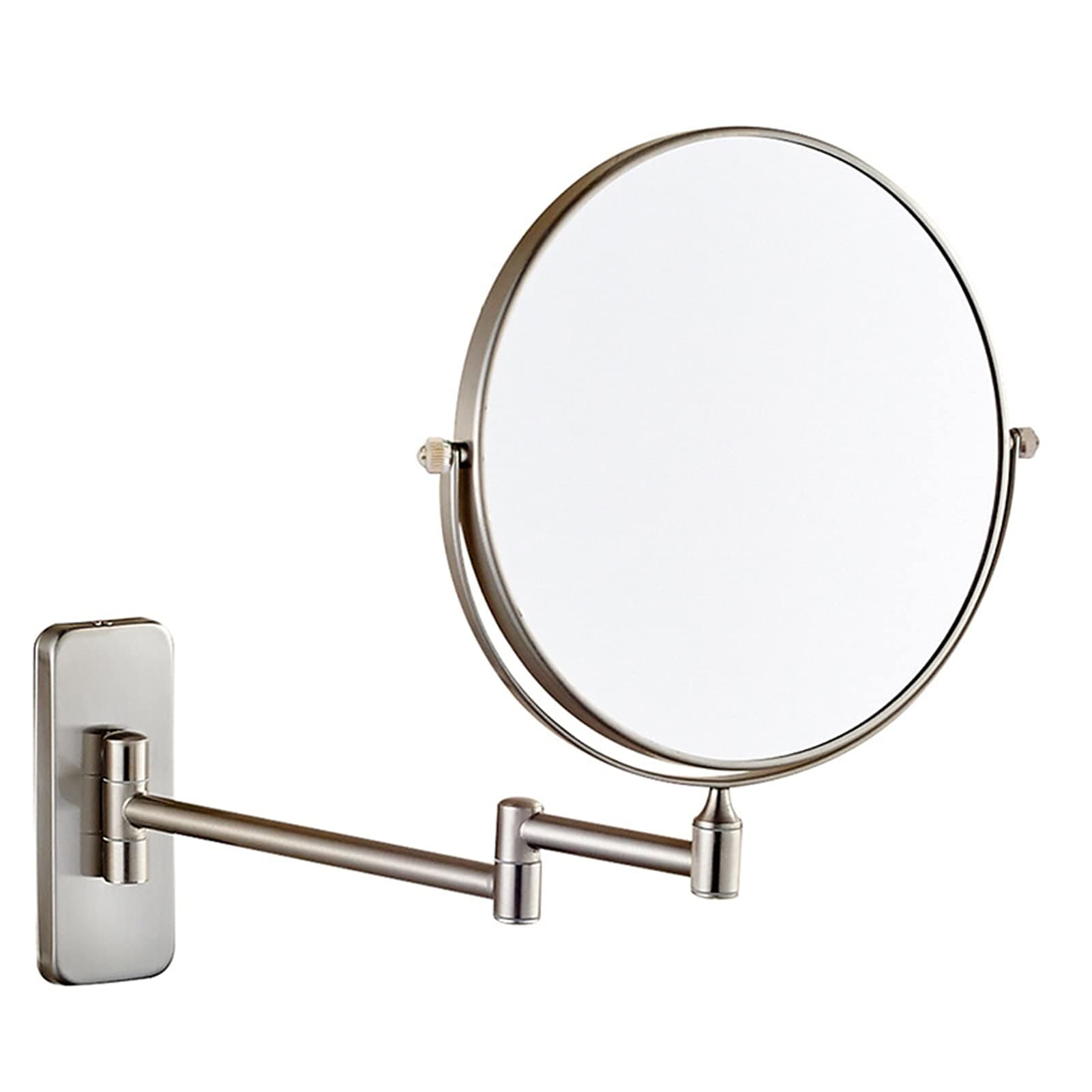 SWOZ Double-Sided Rotating 6/8-Inch Wall-Mounted Vanity Mirrors, Magnification Is 10 Times, Nickel-Plated Makeup Mirror for Bathroom, Suitable for Bathroom And Hotel,nickel,6in10X
