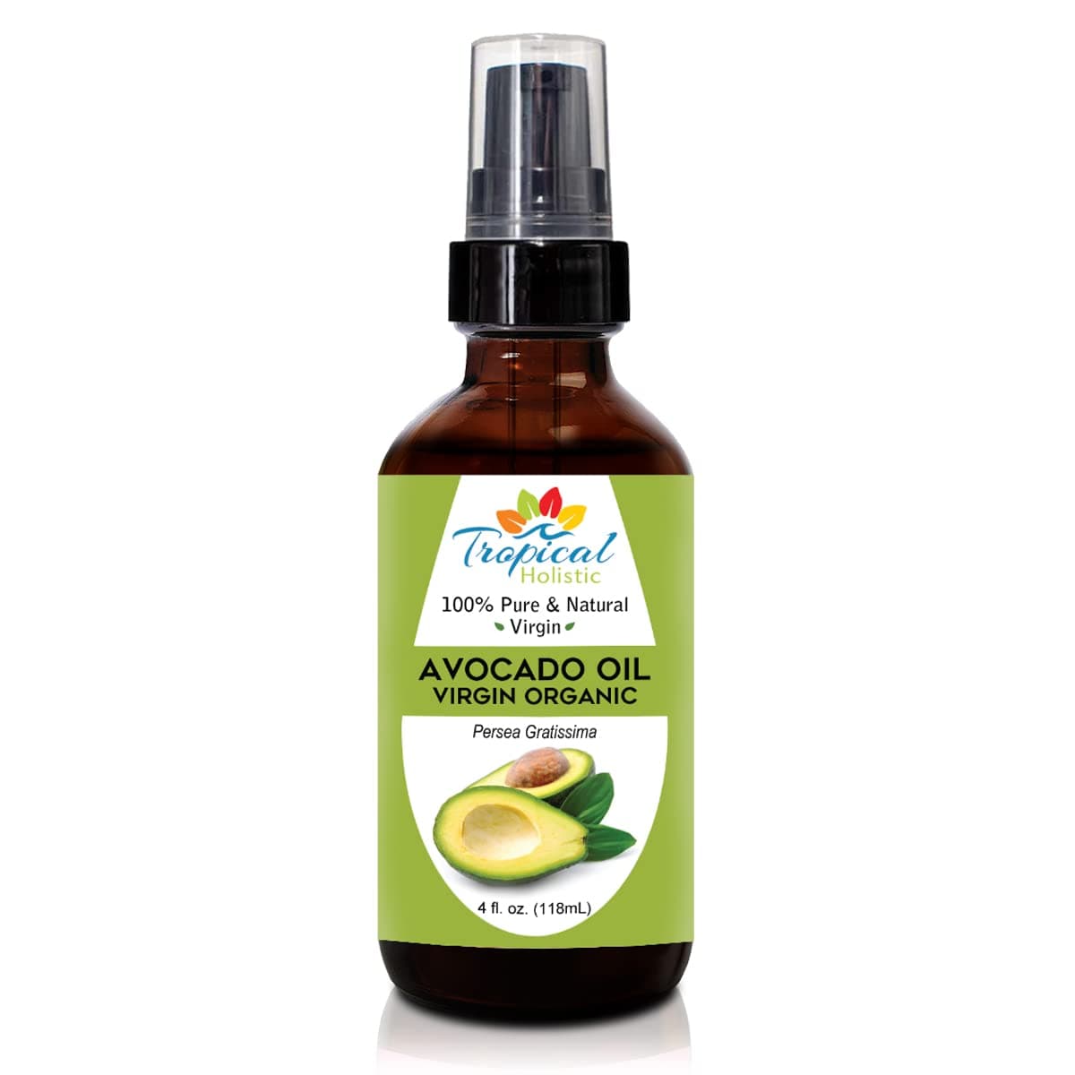 100% Pure Avocado Oil 4 oz - Unrefined Virgin Cold Pressed Carrier Oil for Hair DIY, Face, Skin, Nails and Body